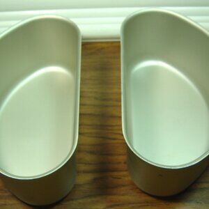 2 Vintage Wear-Ever aluminum half circle pans-#801-made in USA